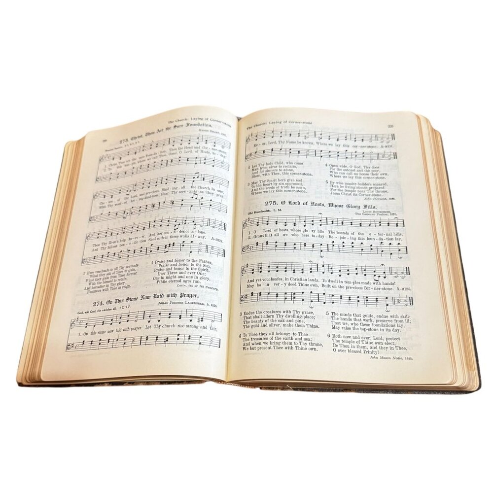 Atq 1925 The Hymnal & Order Of Service Book By Augustana Leather Bound - Picture 4 of 6